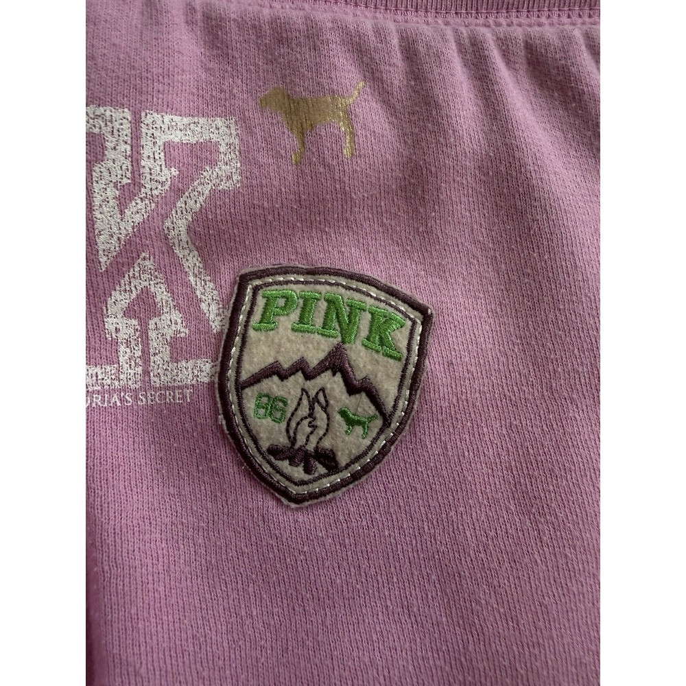 Victoria's Secret Women's 2007 Small Y2K PINK Sweatpants Pink Logo Joggers 86 - Picture 16 of 16